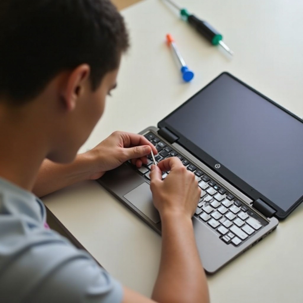 мога ли сам да сменя екрана на chromebook-а
