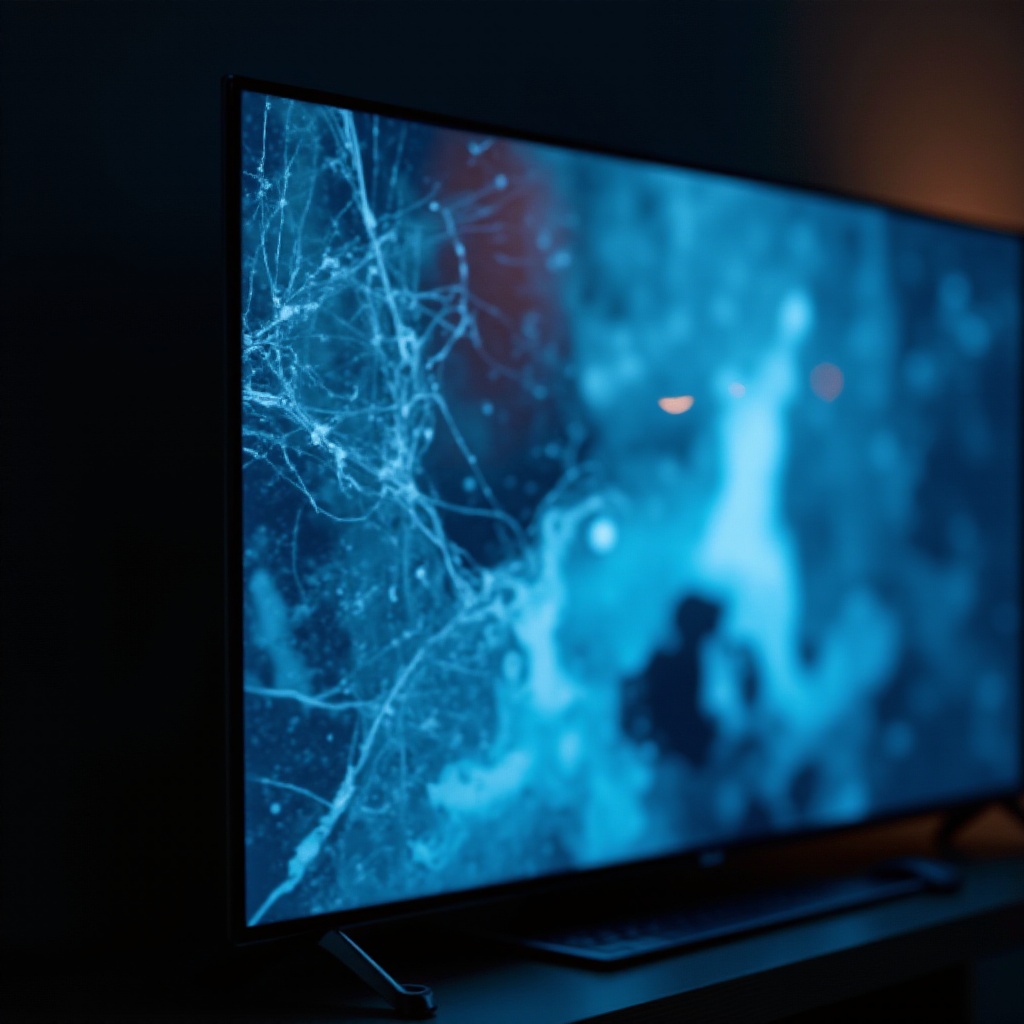 pęknięty ekran telewizora TCL