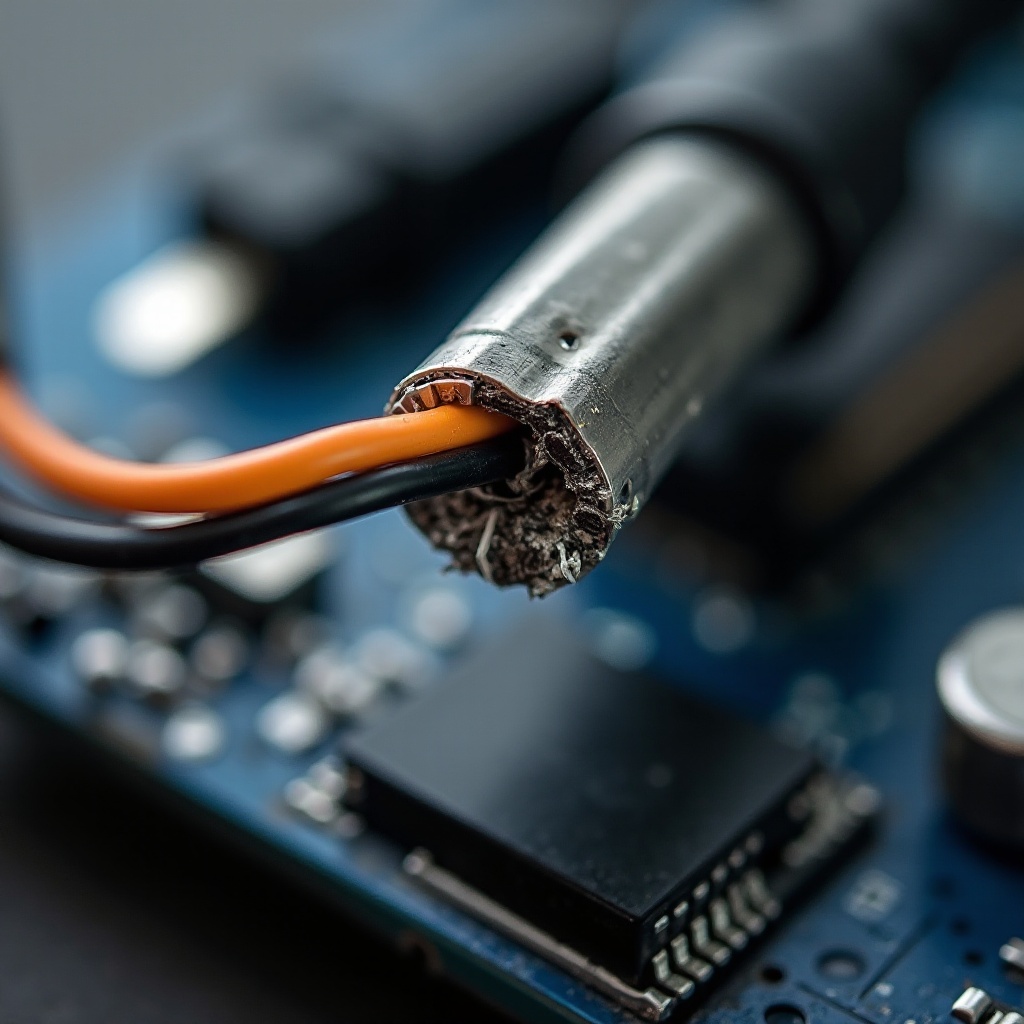 pinul încărcătorului de laptop este rupt