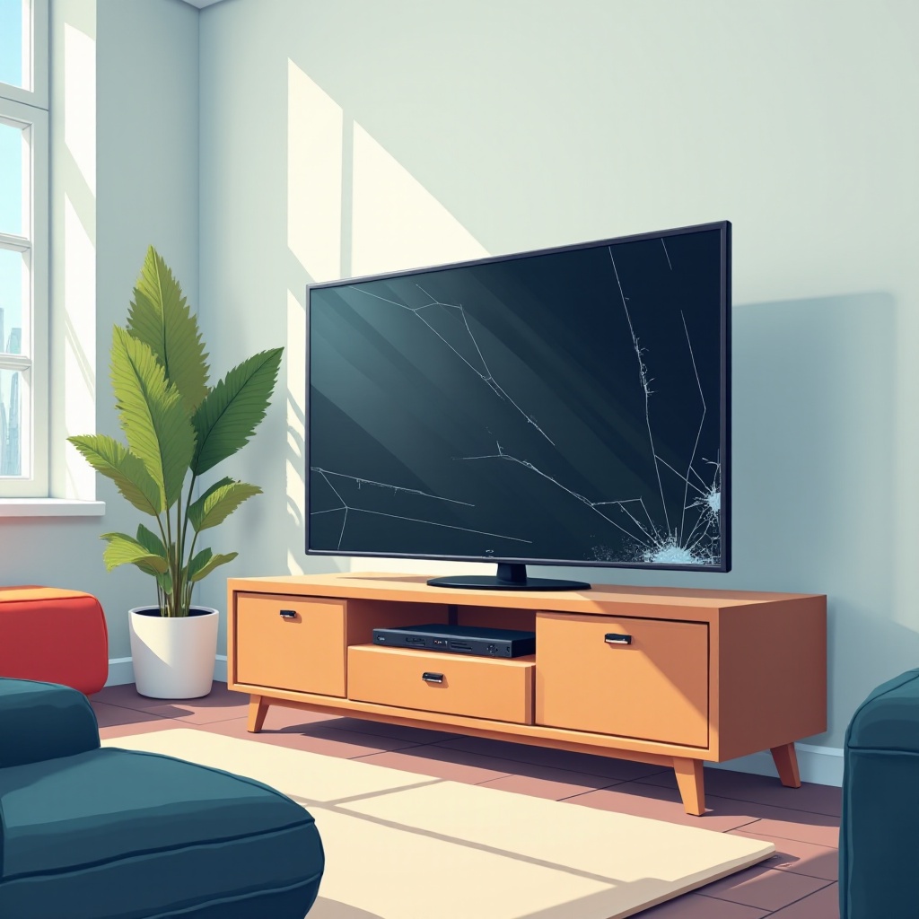 tcl tv broken screen