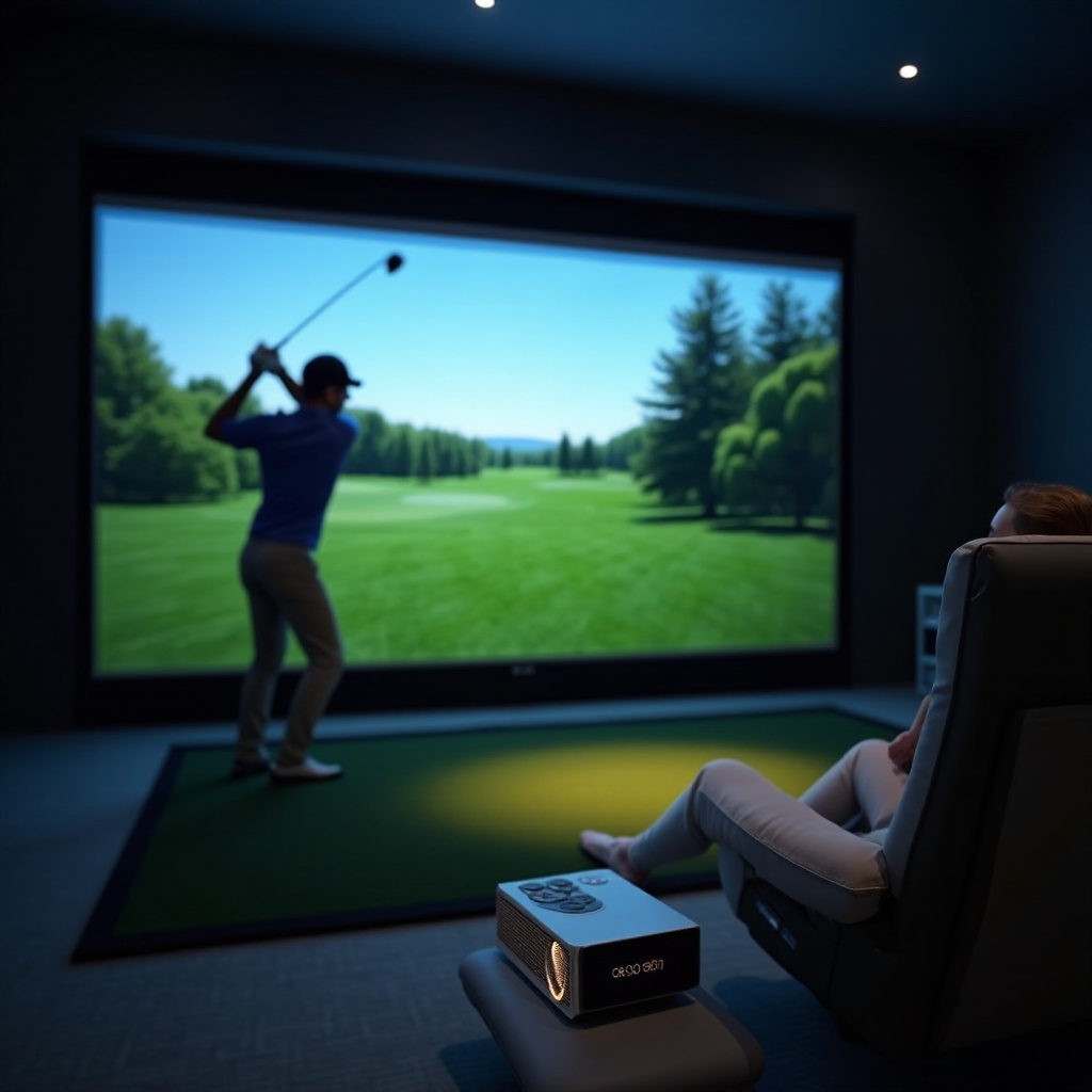 nejlepší golfový simulátorový projektor pod 500 dolarů