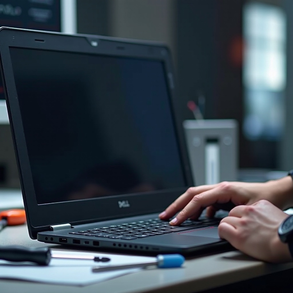 جهاز Dell المحمول يعيد التشغيل من تلقاء نفسه