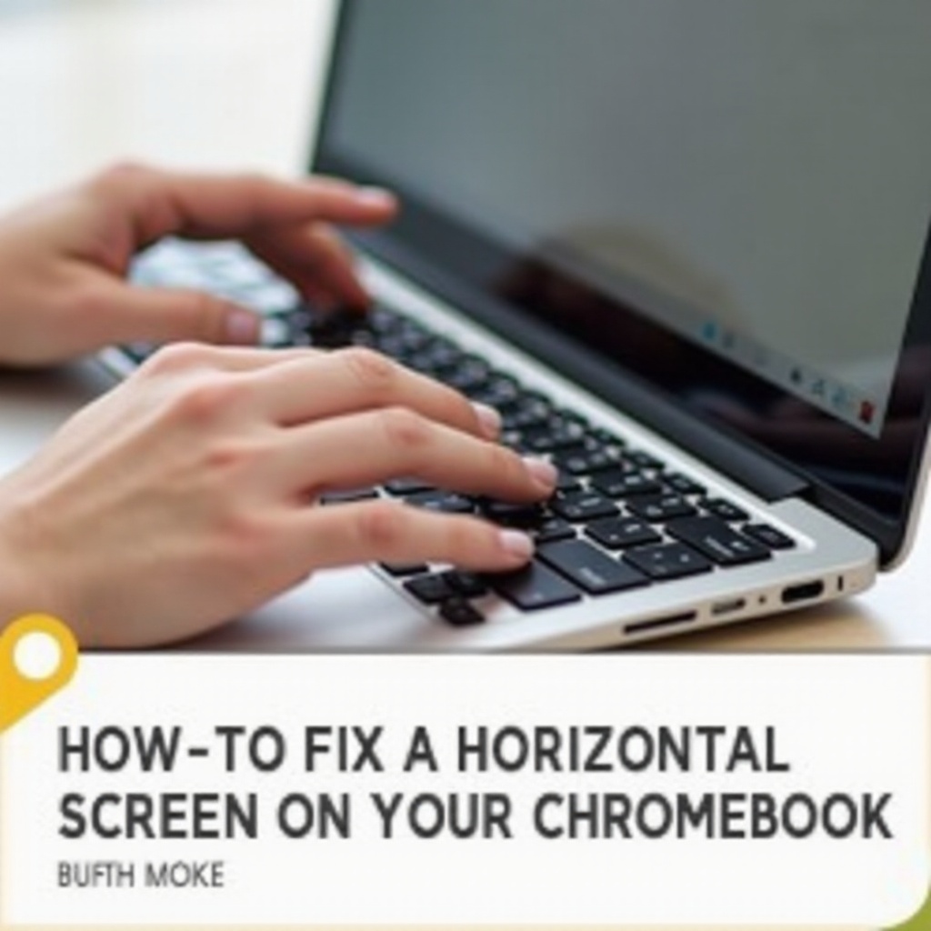 تم تدوير شاشة Chromebook الجانبية