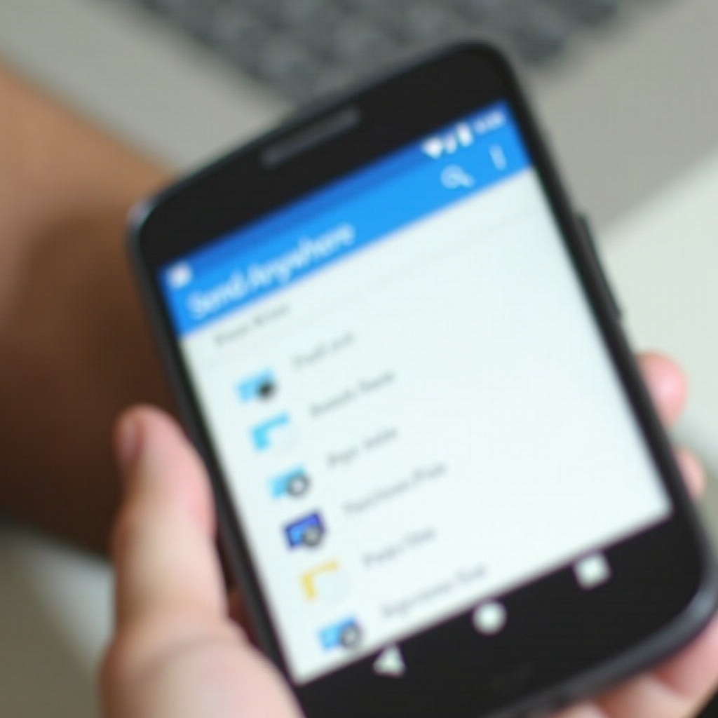 trimite oriunde, nu pot găsi fișierele pe telefonul Android