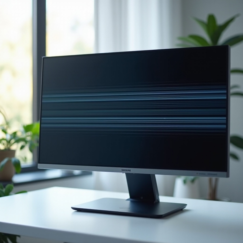 samsung monitor horizontal lines on screen