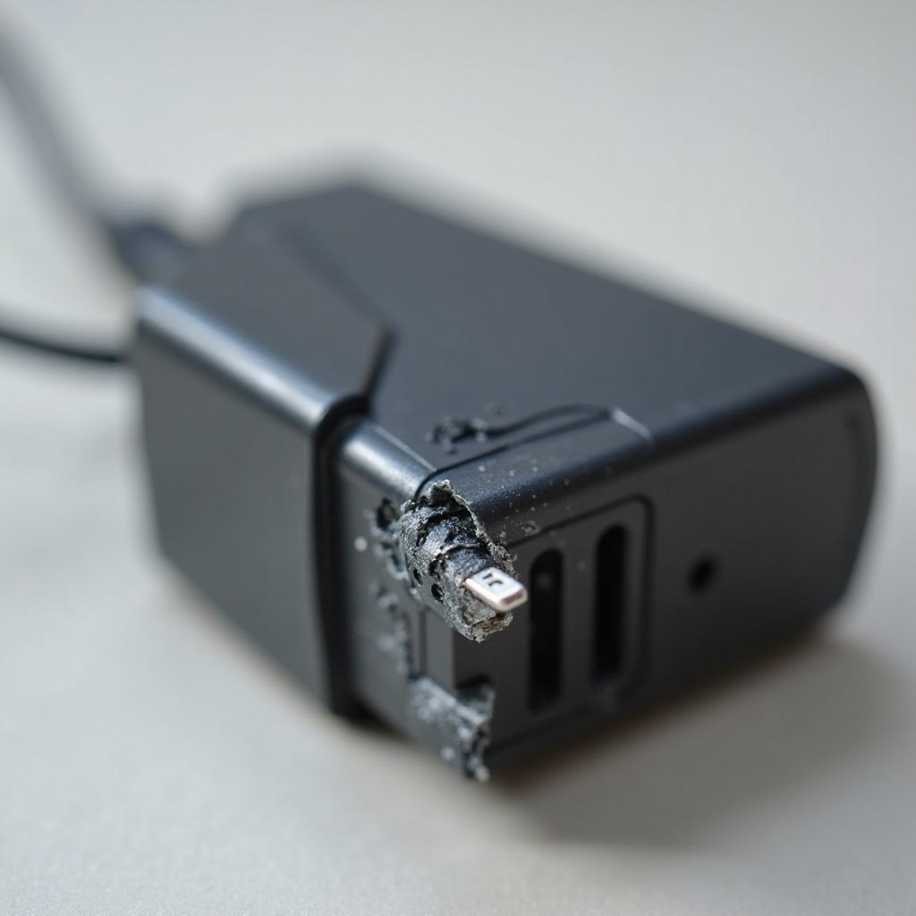 щифтове на зарядното устройство за лаптопа са счупени