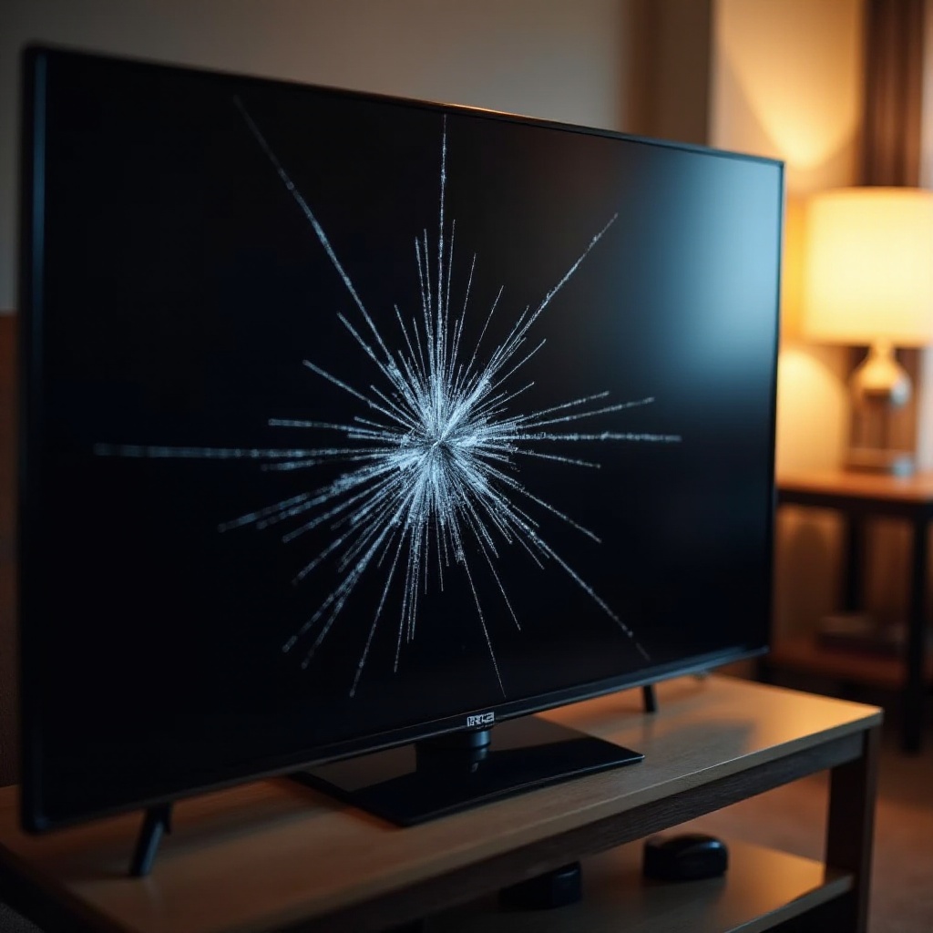 ecran rupt de la televizorul TCL