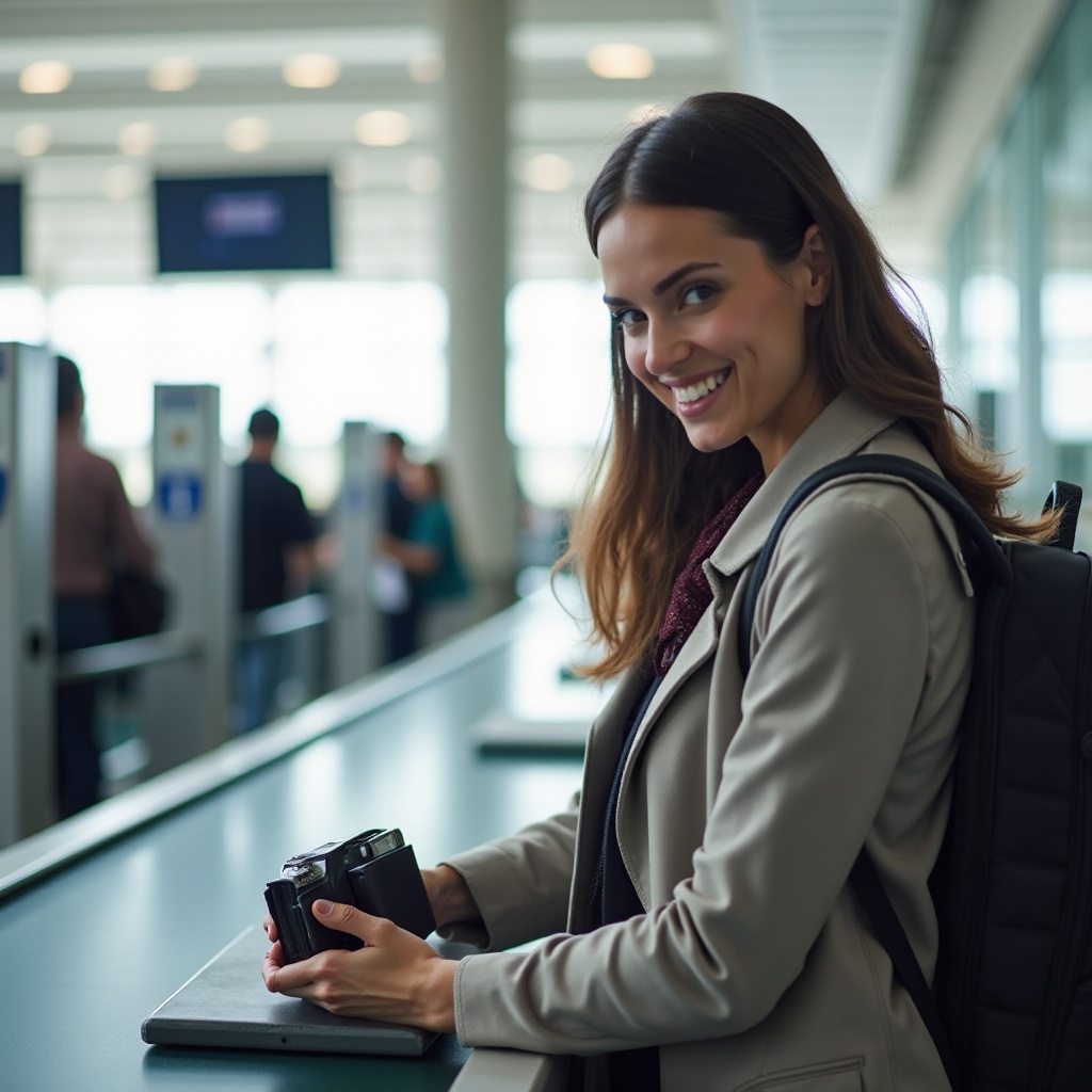 trec camerele foto de unică folosință prin securitatea aeroportului