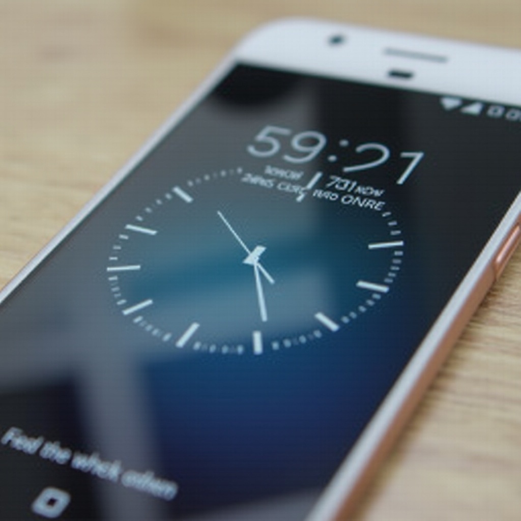 show clock info button android