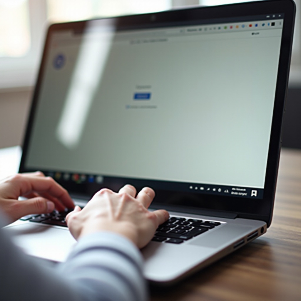 تم تدوير شاشة Chromebook الجانبية