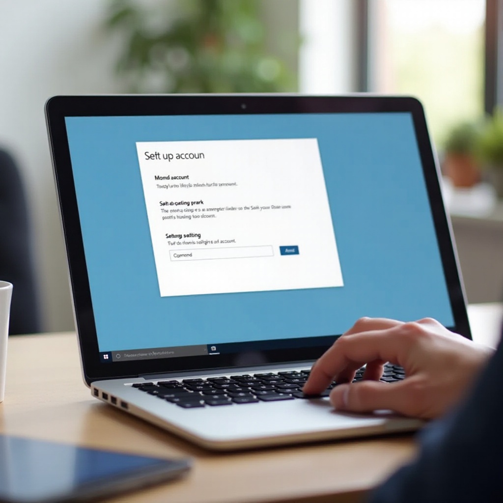 ocoliți contul Microsoft la configurarea unui laptop nou