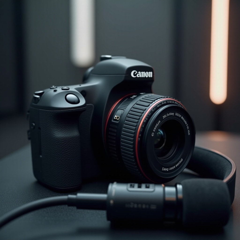 разъемы для микрофона и наушников Canon EOS Rebel SL3