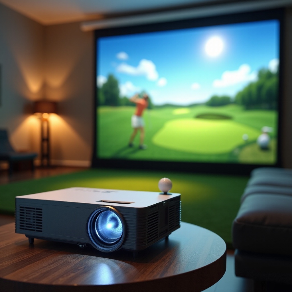 nejlepší golfový simulátorový projektor pod 500 dolarů