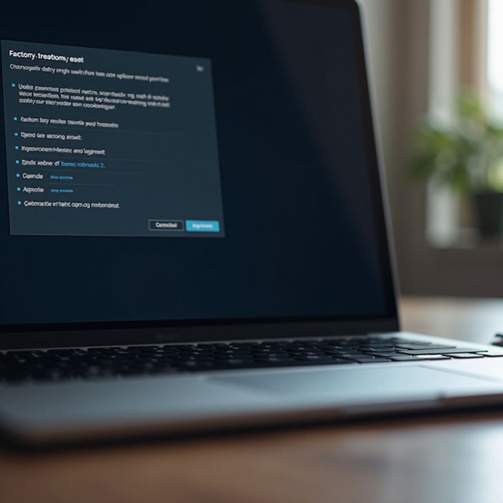 jak przeprowadzić reset fabryczny na laptopie