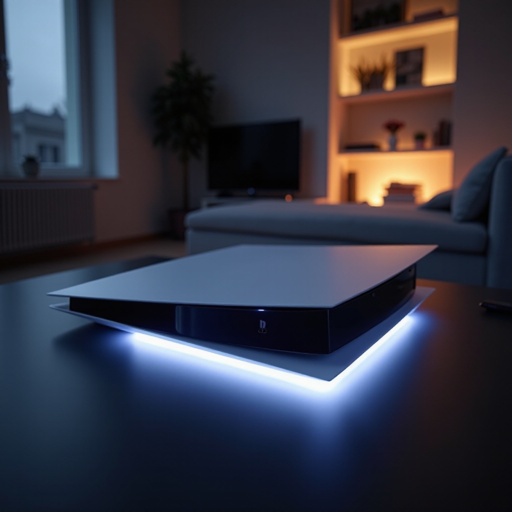 ps5 lumină albă solidă fără afișaj